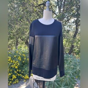 Theory "Henroa G Encase Coated" chic long sleeve  top - size P